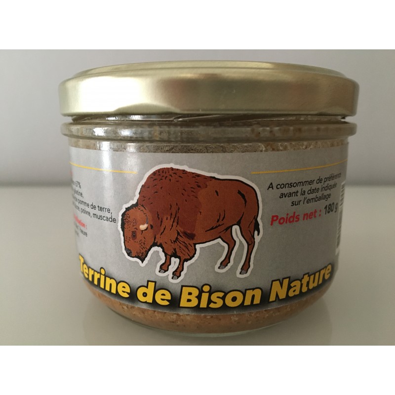 Terrine de bison nature 180g